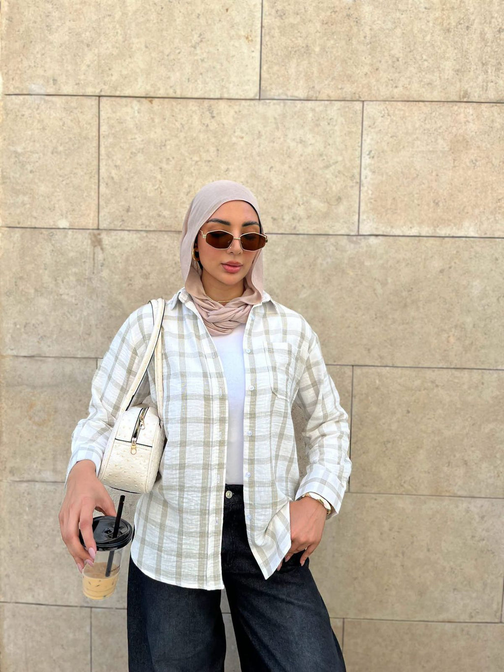 Plaid linen shirt