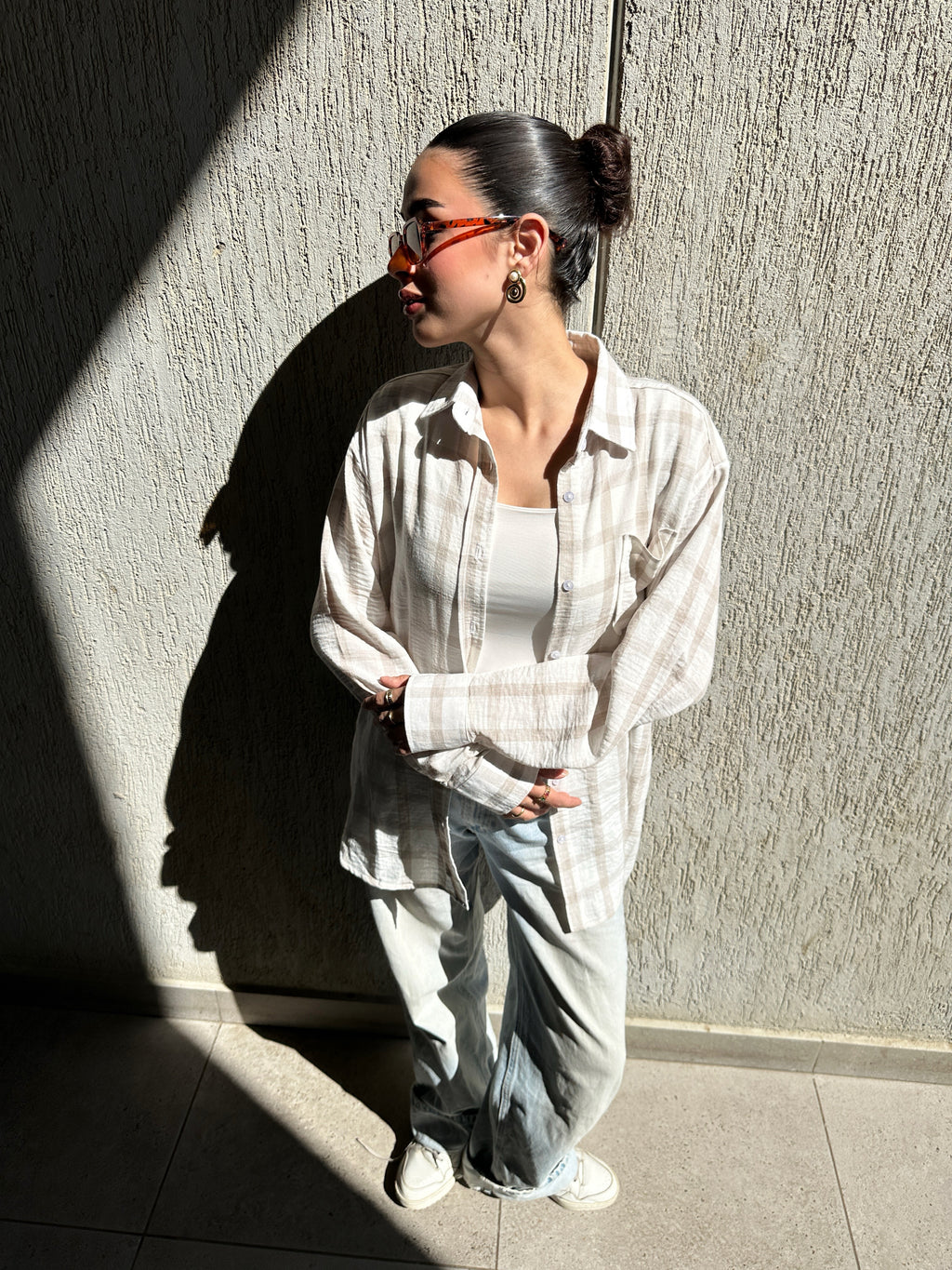 Plaid linen shirt