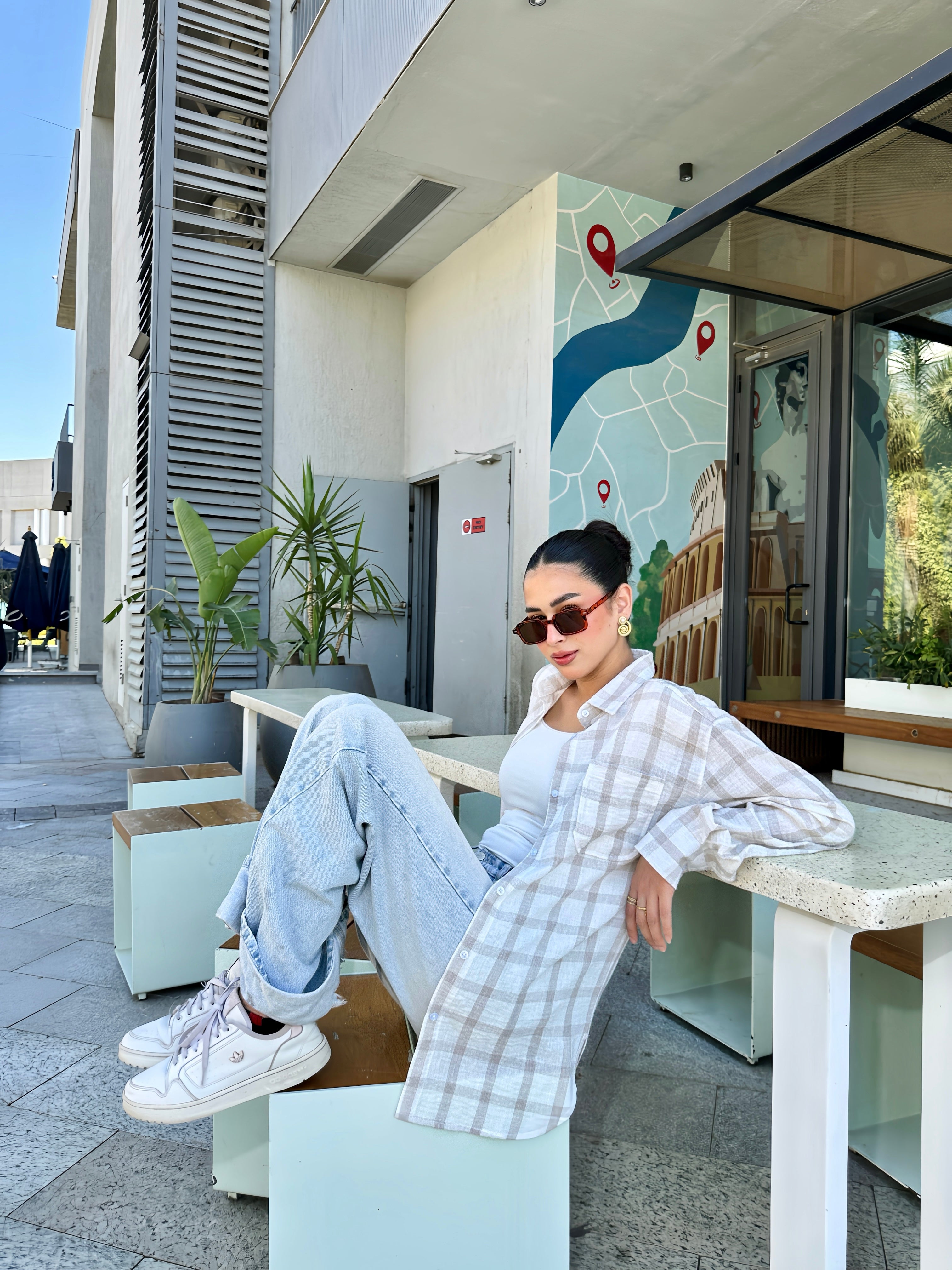 Plaid linen shirt