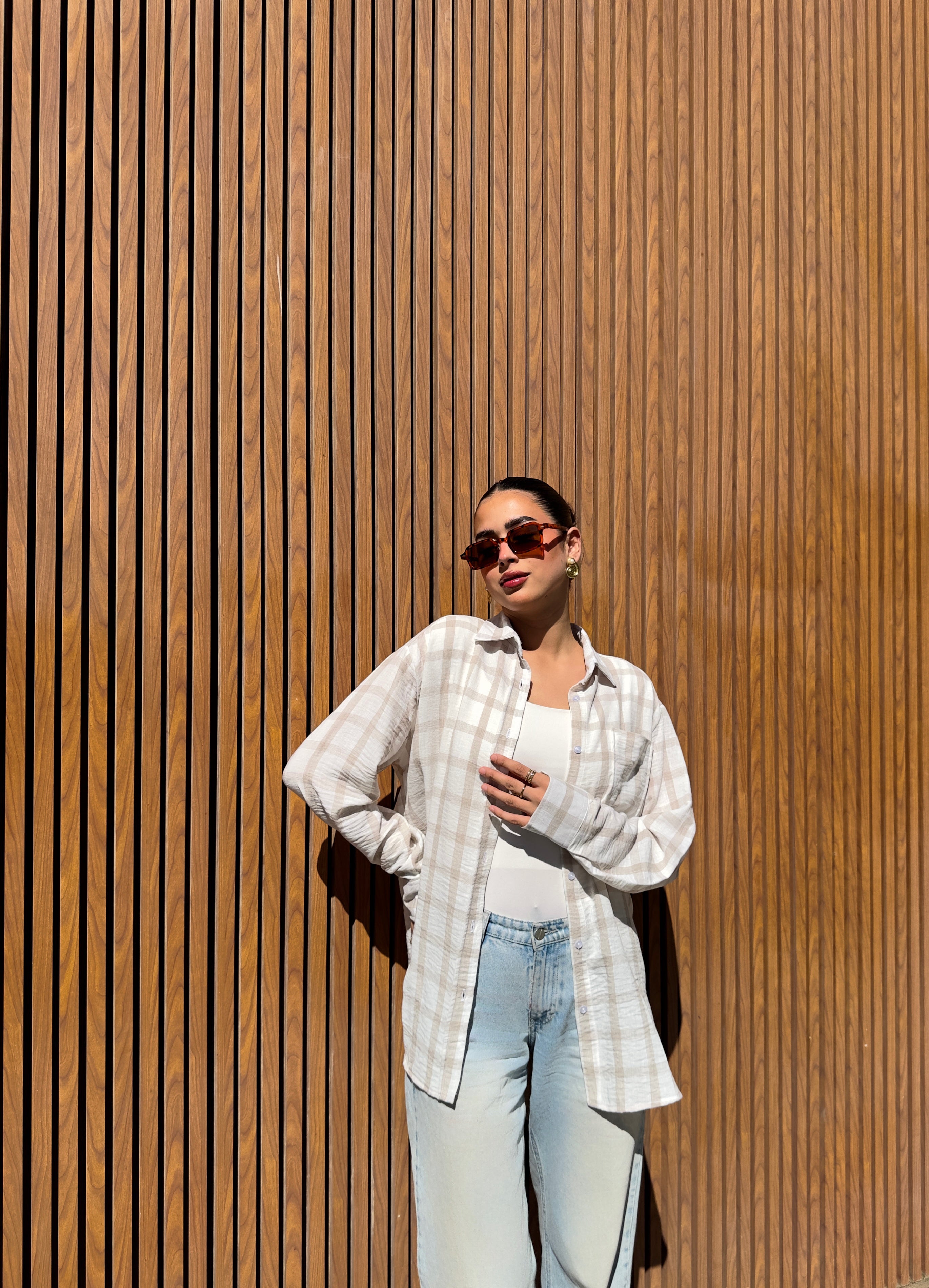 Plaid linen shirt