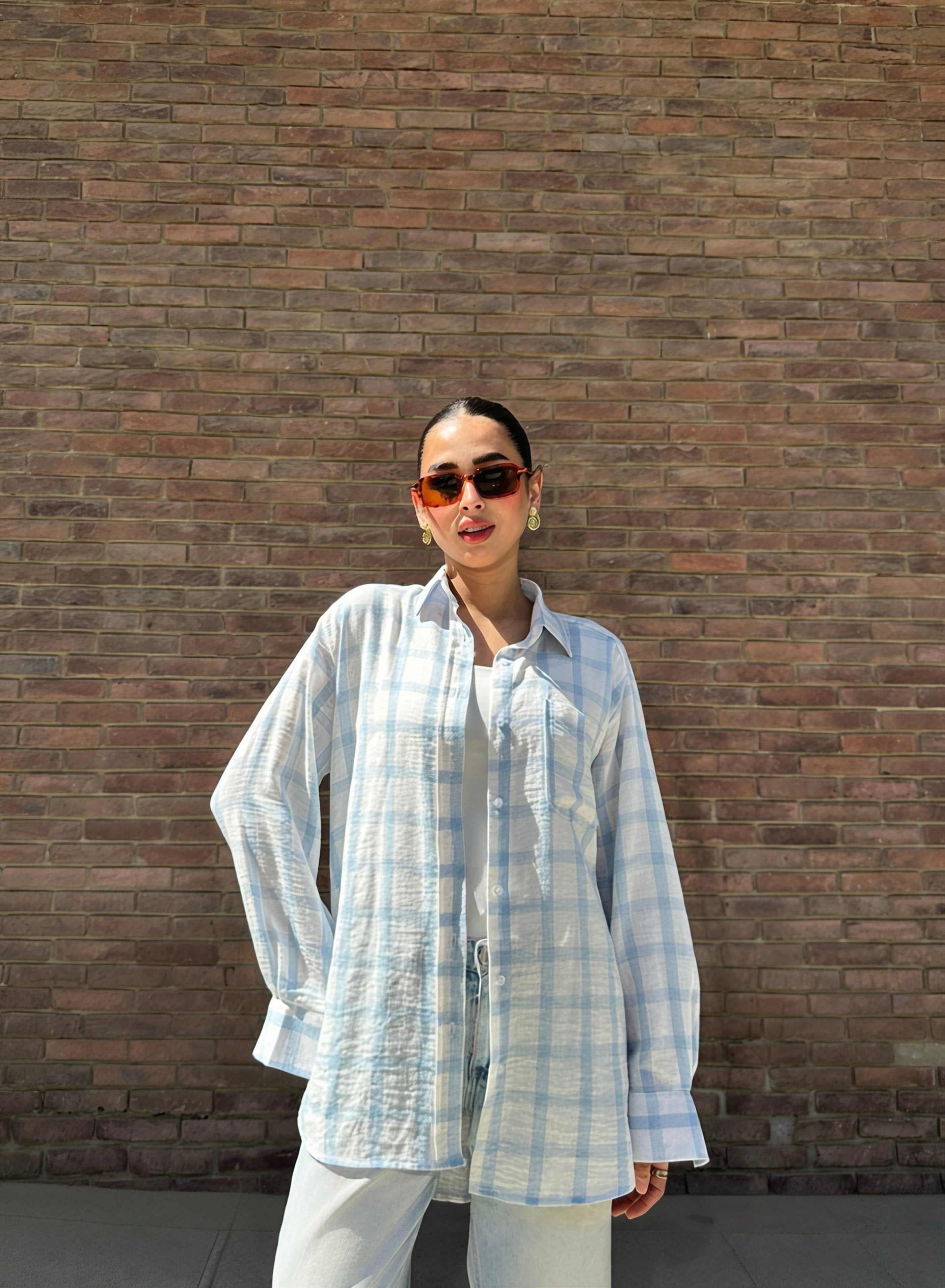 Plaid linen shirt