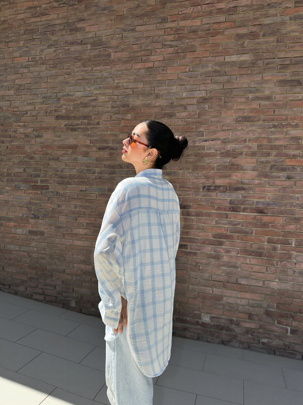 Plaid linen shirt