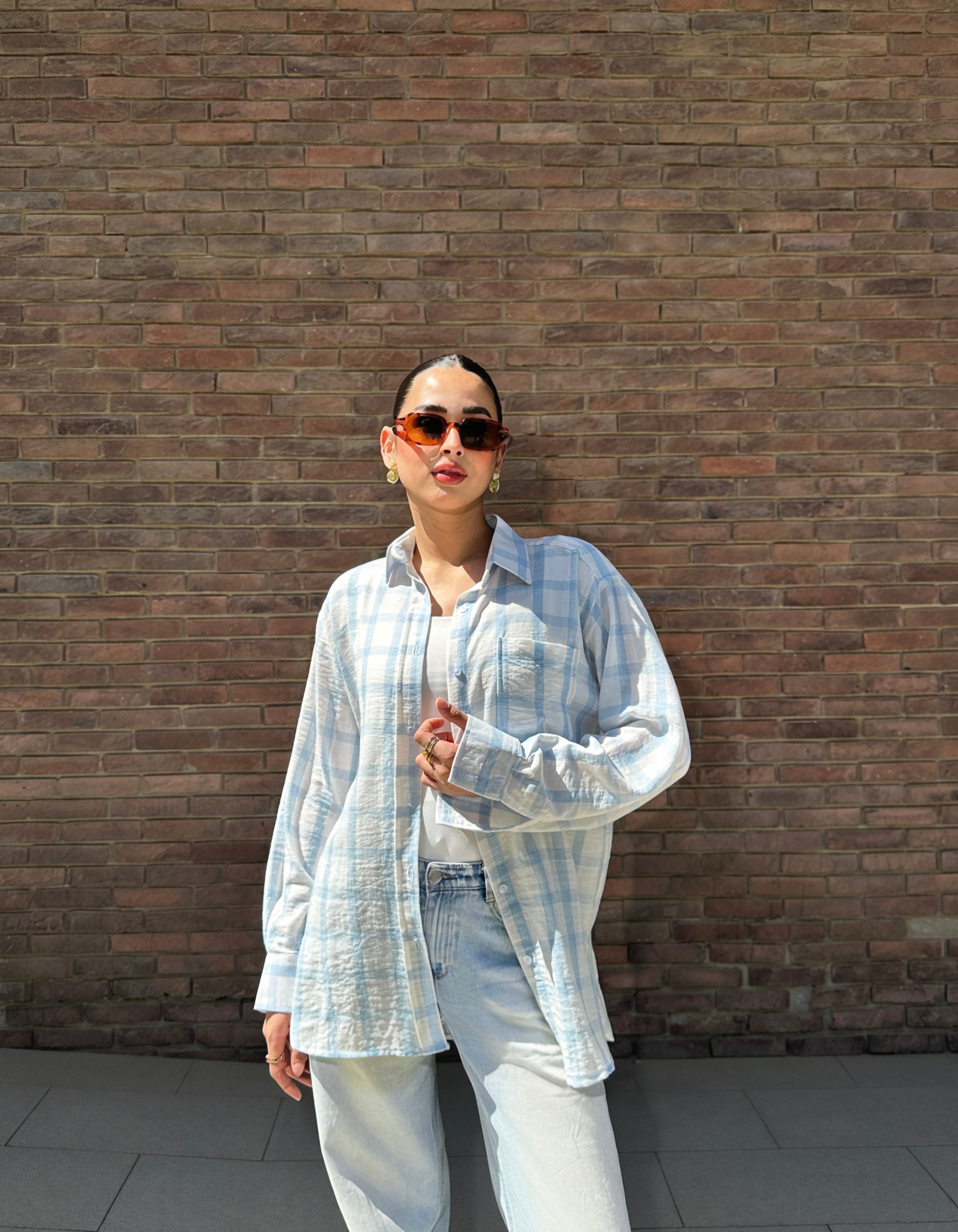 Plaid linen shirt