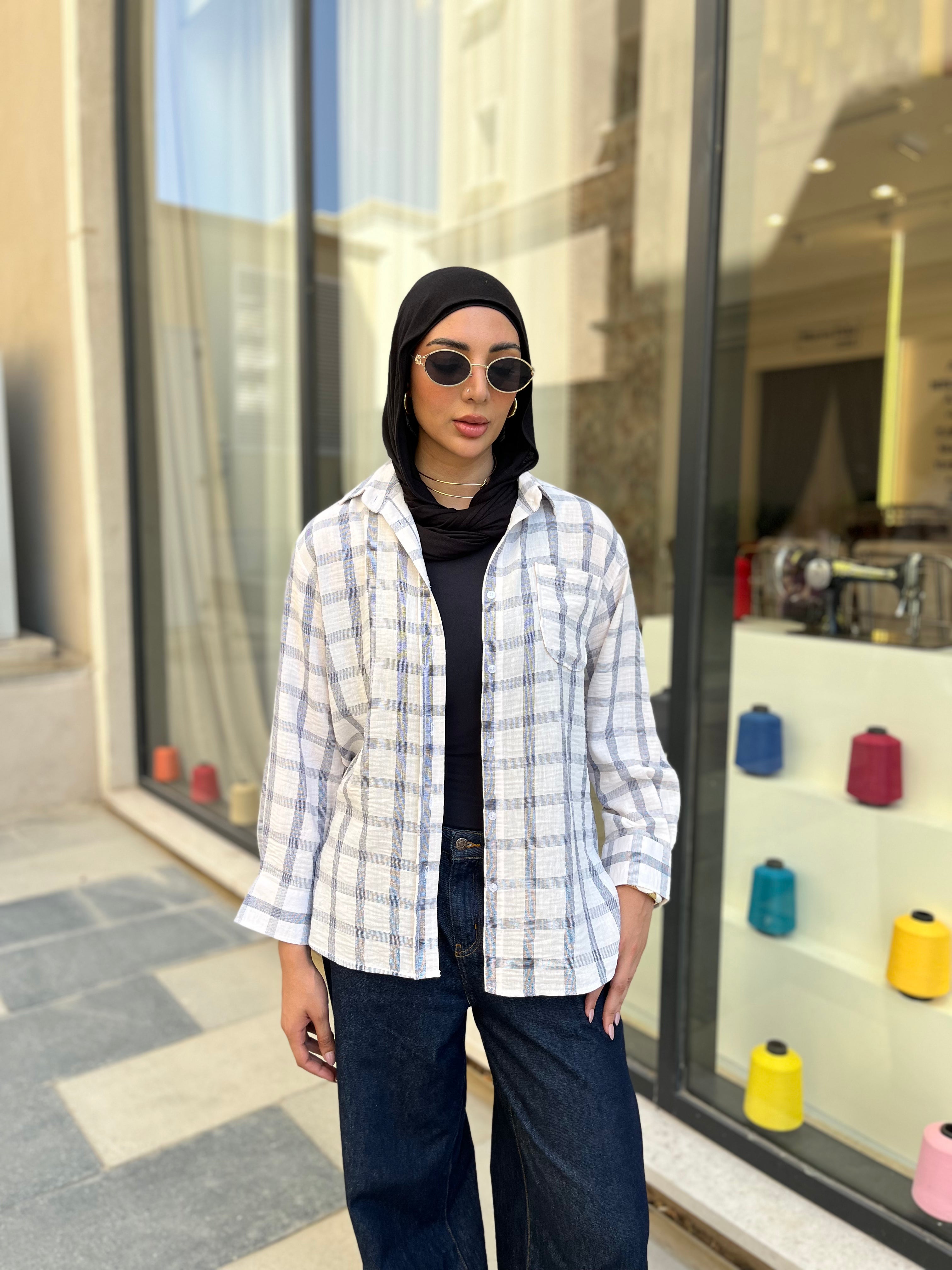 Plaid linen shirt