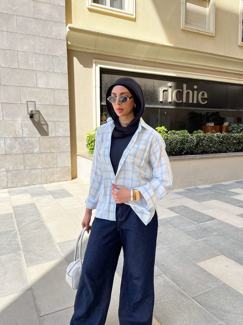 Plaid linen shirt