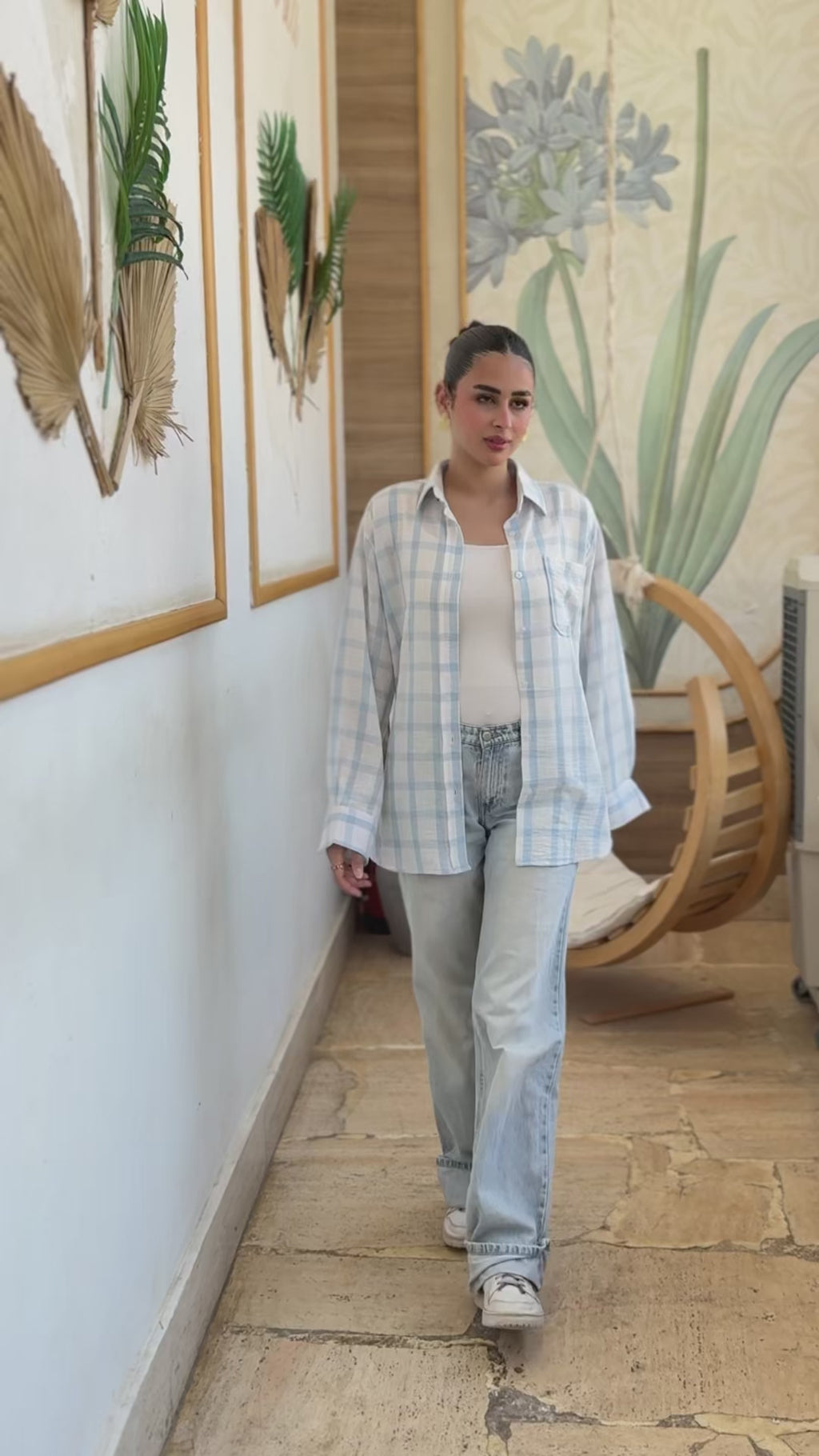 Plaid linen shirt